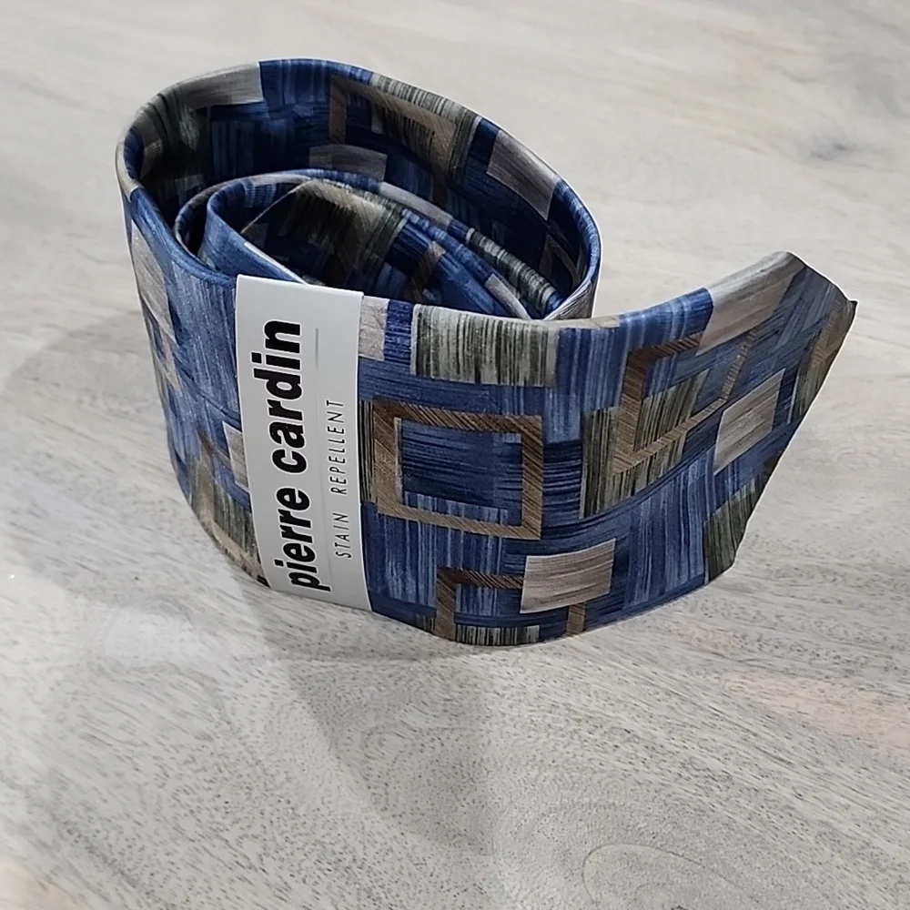 PIERRE CARDIN MEN'S TIES BLUE-GOLD BRAND NEW